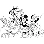 Kép 4/5 - Mickey egér 2 az 1-ben 2×12 db-os maxi puzzle és színező – Lisciani