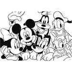 Kép 5/5 - Mickey egér 2 az 1-ben 2×12 db-os maxi puzzle és színező – Lisciani