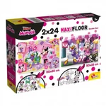 Kép 1/3 - Minnie egér 2 az 1-ben maxi 2×24 db-os puzzle és színező 50×35 cm – Lisciani