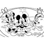 Kép 2/3 - Mickey egér 2 az 1-ben maxi 4×48 db-os puzzle és színező 35×25 cm – Lisciani