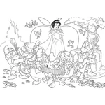 Kép 2/2 - Disney Hófehérke 2 az 1-ben maxi 24 db-os puzzle és színező 70×50 cm – Lisciani