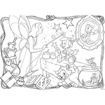 Kép 2/2 - Disney Pinokkió 2 az 1-ben maxi 24 db-os puzzle és színező 70×50 cm – Lisciani