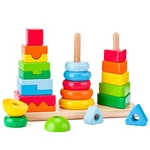 Kép 1/2 - Montessori fa toronyépítő játékszett – Woodyland