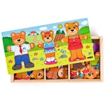 Kép 2/4 - Öltöztethető medvecsalád fa puzzle – Woodyland