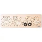 Kép 2/4 - Fa 4 db-os baba puzzle – Woodyland