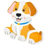 Kép 2/2 - Fa kutyás 5 db-os baba puzzle – Woodyland