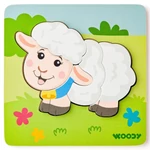 Kép 1/2 - Fa bárányos 5 db-os baba puzzle – Woodyland