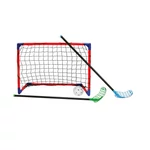 Kép 2/3 - CROSS Floorball labdajáték szett 2 db ütővel és 2 db kapuval – Woodyland