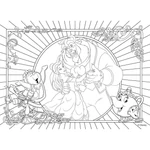 Kép 3/3 - A szépség és a szörnyeteg 2 az 1-ben 108 db-os puzzle és színező 50×35 cm – Lisciani