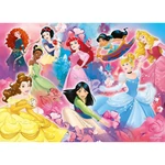 Kép 2/5 - Disney Hercegnők 2 az 1-ben 2×24 db-os maxi puzzle és színező – Lisciani