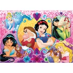 Kép 3/5 - Disney Hercegnők 2 az 1-ben 2×24 db-os maxi puzzle és színező – Lisciani