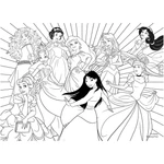 Kép 5/5 - Disney Hercegnők 2 az 1-ben 2×24 db-os maxi puzzle és színező – Lisciani