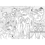 Kép 3/5 - Disney Klasszikusok 2 az 1-ben maxi 4×48 db-os puzzle és színező 35×25 cm – Lisciani