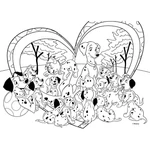 Kép 4/5 - Disney Klasszikusok 2 az 1-ben maxi 4×48 db-os puzzle és színező 35×25 cm – Lisciani