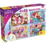 Kép 1/5 - Disney Hercegnők 2 az 1-ben maxi 4×48 db-os puzzle és színező 35×25 cm – Lisciani