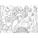 Kép 4/5 - Disney Hercegnők 2 az 1-ben maxi 4×48 db-os puzzle és színező 35×25 cm – Lisciani