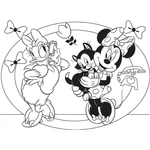 Kép 3/3 - Minnie egér és Daisy kacsa kalandjai 2 az 1-ben 24 db-os Eco maxi puzzle és színező 70×50 cm – Lisciani