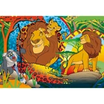 Kép 2/3 - Oroszlánkirály 2 az 1-ben 24 db-os Eco maxi puzzle és színező 70×50 cm – Lisciani