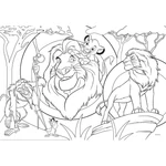 Kép 3/3 - Oroszlánkirály 2 az 1-ben 24 db-os Eco maxi puzzle és színező 70×50 cm – Lisciani