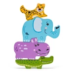Kép 4/5 - Állatos fa formakirakó puzzle – Woodyland