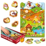 Kép 2/2 - Montessori: Baby Box készségfejlesztő formaillesztő puzzle – Farm – Lisciani