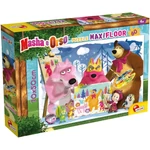 Kép 1/2 - Mása és a medve festés a barátokkal 60 db-os maxi padló puzzle 70×50 cm – Lisciani