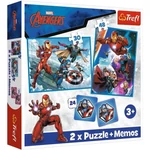Kép 1/4 - Marvel: Bosszúállók puzzle és memóriakártya 2 az 1-ben szett – Trefl
