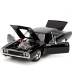 Kép 4/4 - Halálos iramban: 1970 Dodge Charger kompresszoros fém autómodell 1/24 - Jada Toys