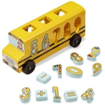 Kép 2/2 - Fa formarendező iskolabusz számokkal – Melissa & Doug