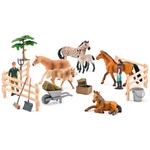 Kép 2/3 - Faunica: 25 db-os játékszett lovakkal – Woodyland