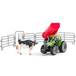 Kép 2/3 - Faunica: Traktor bikával játékszett – Woodyland