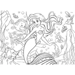 Kép 3/3 - Ariel a kis hableány 2 az 1-ben 48 db-os puzzle és színező 35×25 cm – Lisciani