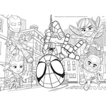 Kép 2/2 - Marvel Spidey 2 az 1-ben 48 db-os puzzle és színező 35×25 cm – Lisciani