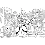 Kép 3/3 - Marvel Spidey 2 az 1-ben maxi 2×24 db-os puzzle és színező 50×35 cm – Lisciani