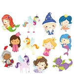 Kép 2/2 - Buddy&Barney: Tapassz a csempére színváltós szett – Mesebeli lények