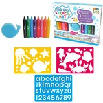 Kép 2/2 - Buddy&amp;Barney fürdőjáték – 8 db-os krétas szett sablonnal
