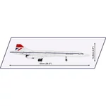 Kép 3/4 - COBI: Concorde G-BBDG repülő építőjáték (1917)