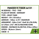 Kép 8/11 - COBI: Panzer VI Tiger no131 építőjáték (2588)