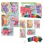 Kép 2/2 - Stick'N Fun mozaikkép készítő készlet – Ölelni való állatok