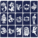 Kép 2/2 - Lányos mese csillámtetoválás sablon szett 15 db-os