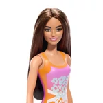 Kép 2/2 - Barbie Beach baba színes, virágos mintás fürdőruhában – Mattel