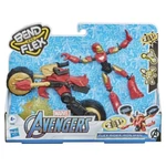 Kép 1/2 - Bosszúállók Bend and Flex Rider Vasember figura motorral – Hasbro
