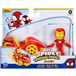 Kép 1/3 - Pókember: Póki és csodálatos barátai Vasember játékfigura autóval – Hasbro