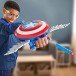 Kép 3/3 - Nerf: Amerika Kapitány – Szép új világ Blaster skyshot szivacslövő pajzs – Hasbro