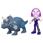 Kép 2/2 - Spidey és csodálatos barátai: Rhino dínó és Ghost Spider Akciófigura szett – Hasbro