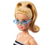 Kép 3/5 - Barbie: Fashionista stílusos baba rózsaszín szoknyában, napszemüveggel – Mattel