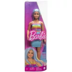 Kép 1/5 - Barbie: Fashionista stílus baba színes csíkos ruhában – Mattel