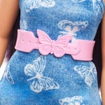 Kép 3/5 - Barbie: Fashionista stílusos baba pillangós ruhában – Mattel