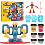 Kép 2/4 - Play-Doh Marvel: Bosszúállók Vasember páncélgyártó laboratóriuma fénnyel és hanggal – Hasbro