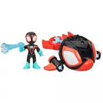 Kép 2/4 - Spidey and His Amazing Friends: Waterwebs figurák és színváltós járművek – Spin Dolphin – Hasbro